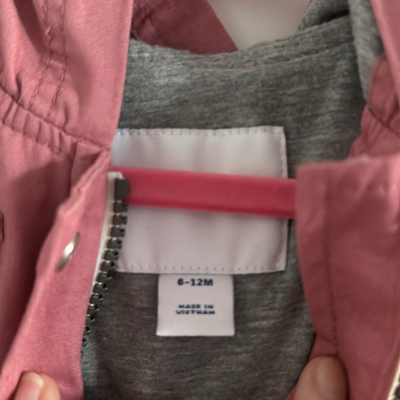 Old Navy Brand Baby Girl Mauve Colored Trench Style Jacket - Size 6-12M - Picture 5 of 8